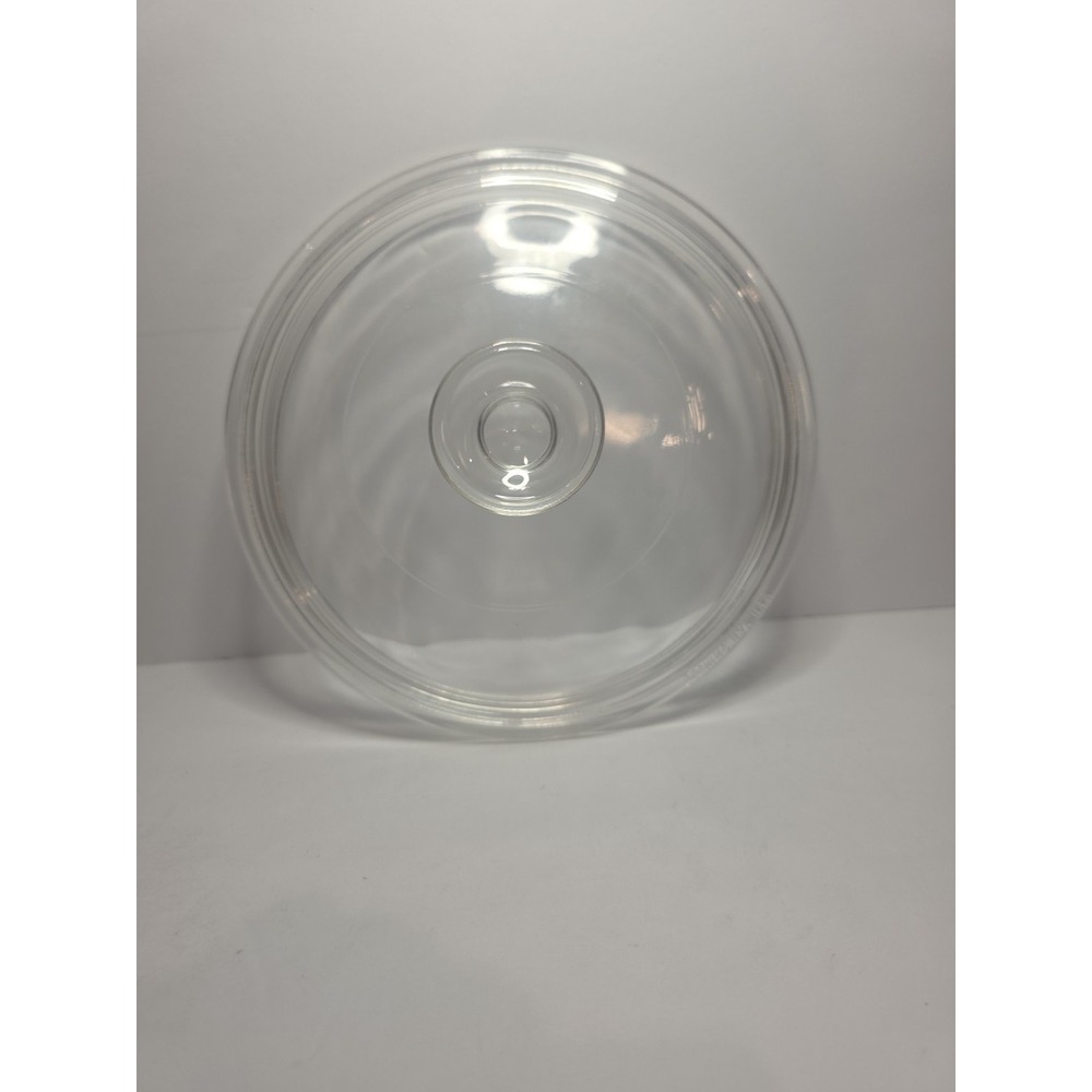 Corning Ware NY USA #21 Round Clear Glass Casserole Knob Lid 7.75" Universal